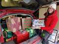 Newbury Extinction Rebellion members donate items to West Berks Foodbank