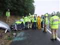 Woman cut free from M4 Hungerford accident