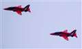 Red Arrows and Patrouille de France spectacular flypast over Newbury caught on video