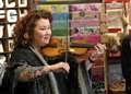 International violinist entertains at Tadley gift shop