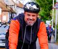 Jamie Theakston stops off in Hungerford on 650-mile bike ride