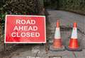 Road closure in Thatcham