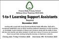 1-to-1 Learning Support Assistants Required 