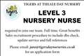 Level 3 Nursery Nurse Required