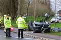 Man cut out of car after collision at Newbury Racecourse