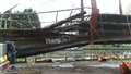 Destroyed boat recovered from canal