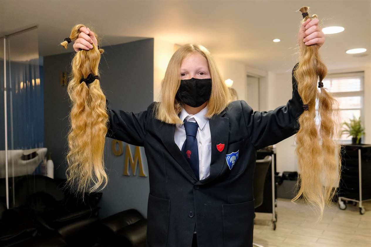 Bertie Pilkington with his hair.