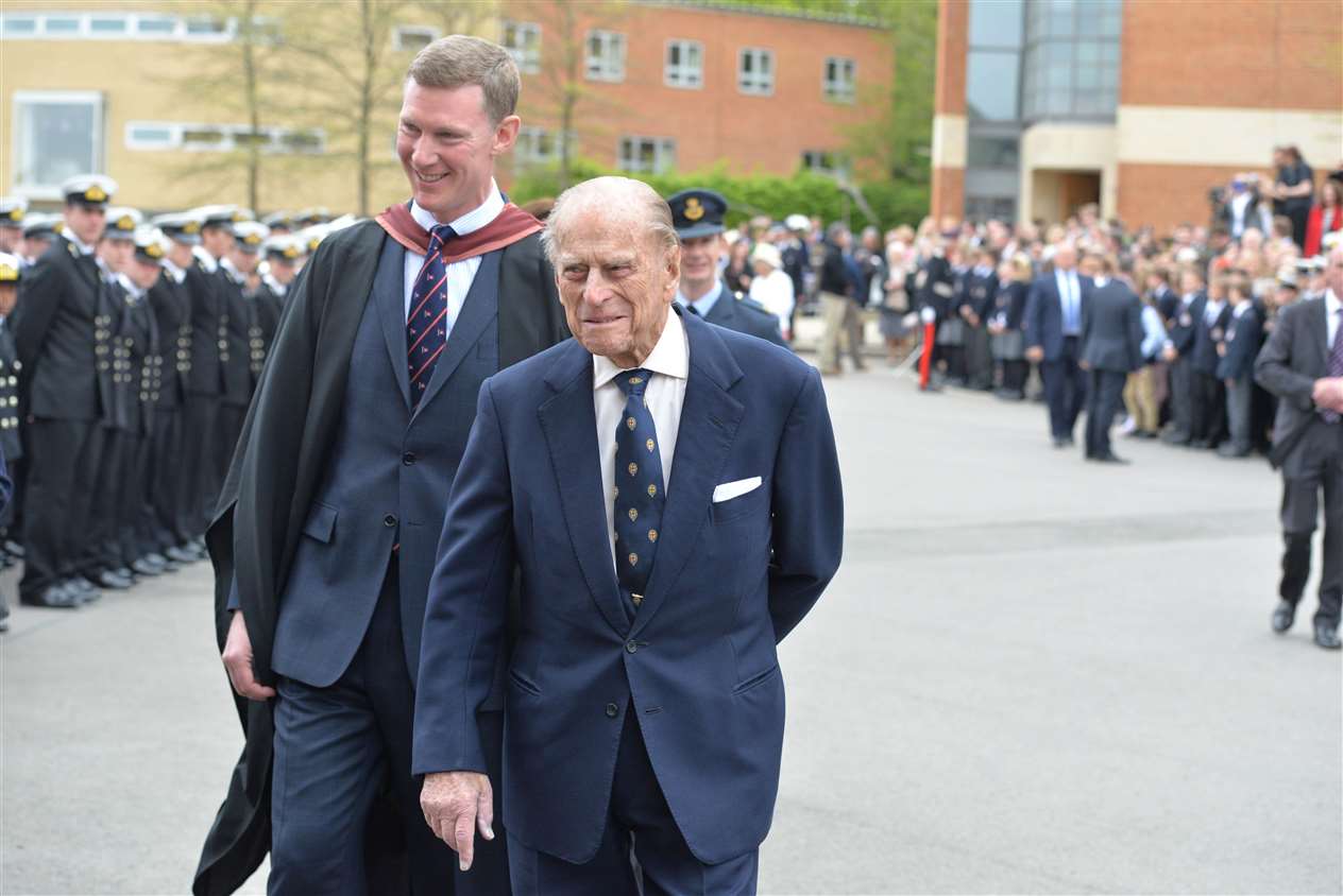 The Queen and His Royal Highness The Prince Philip, Duke of Edinburgh visiting Pangbourne College for the centenary of the college