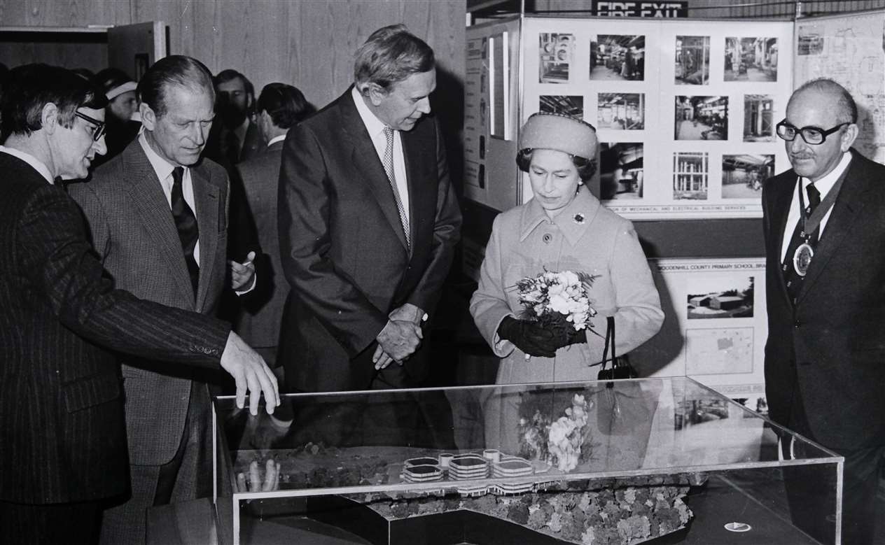 On a visit to Shire Hall with The Queen in 1982