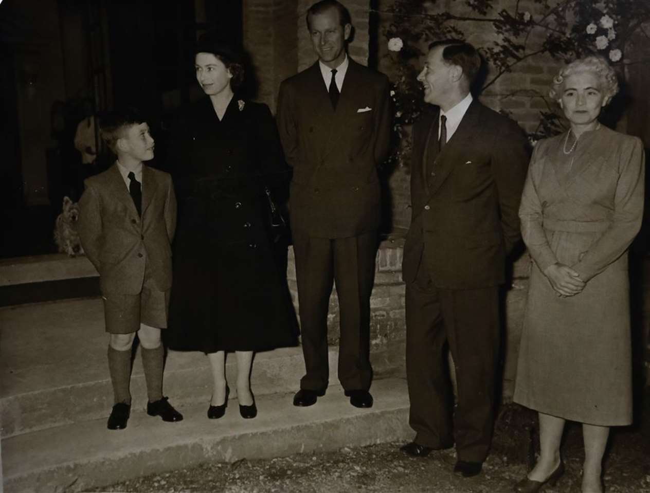 The Queen and Prince Philip at Cheam School in 1957
