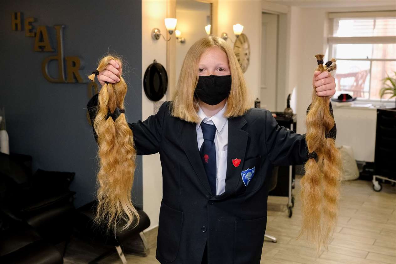Bertie Pilkington with his hair.