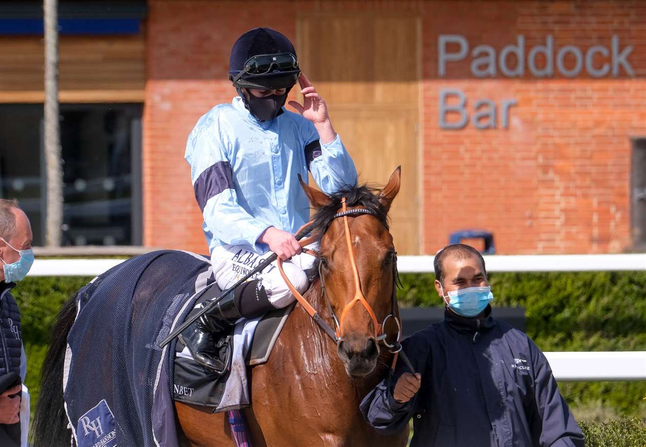 Newbury Racecourse - MansionBet Spring Cup Handicap (Str) Nugget - Ryan Moore - Richard Hannon Picture by Phil Cannings (46296132)