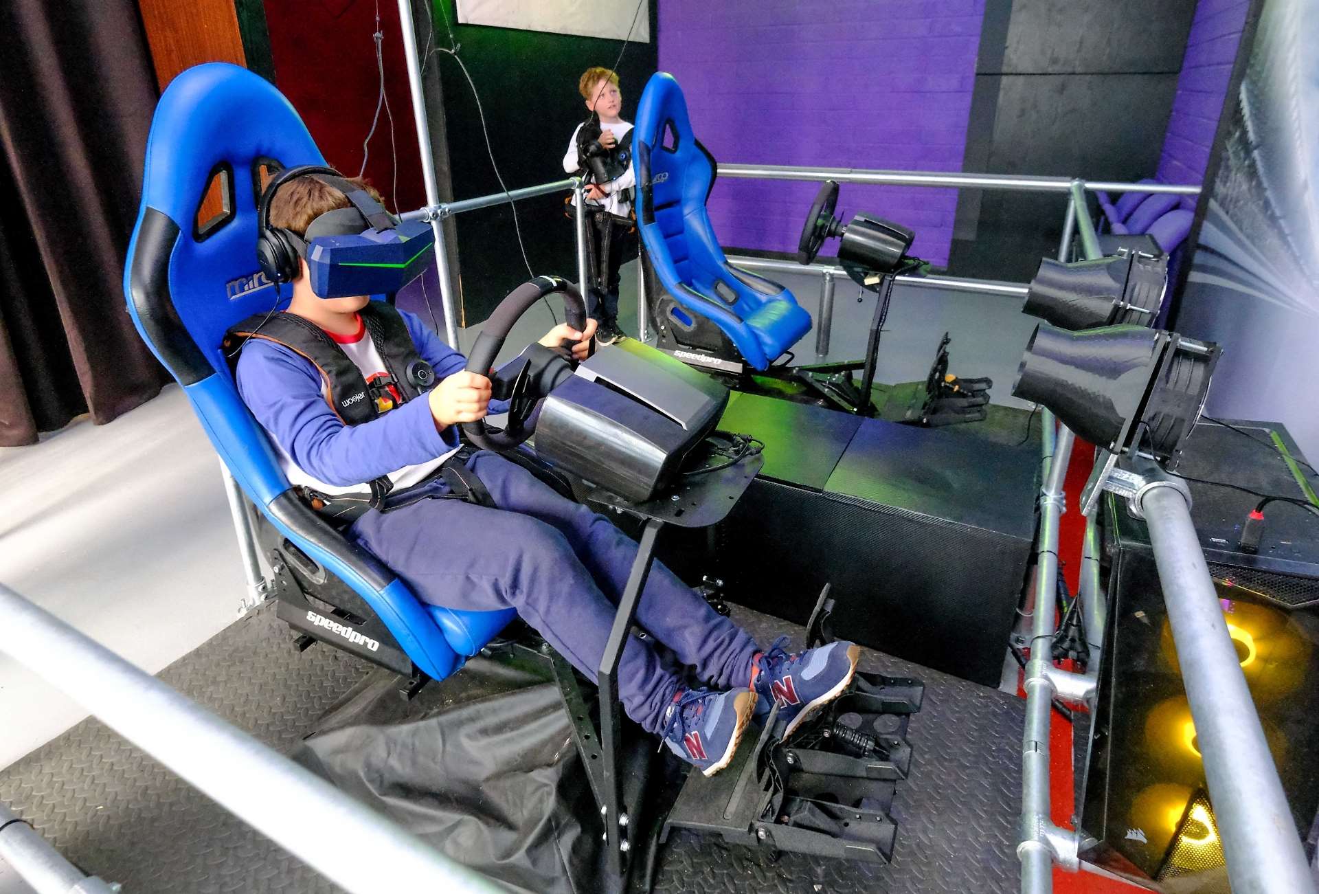 Jack and Edward enjoying the VR experience