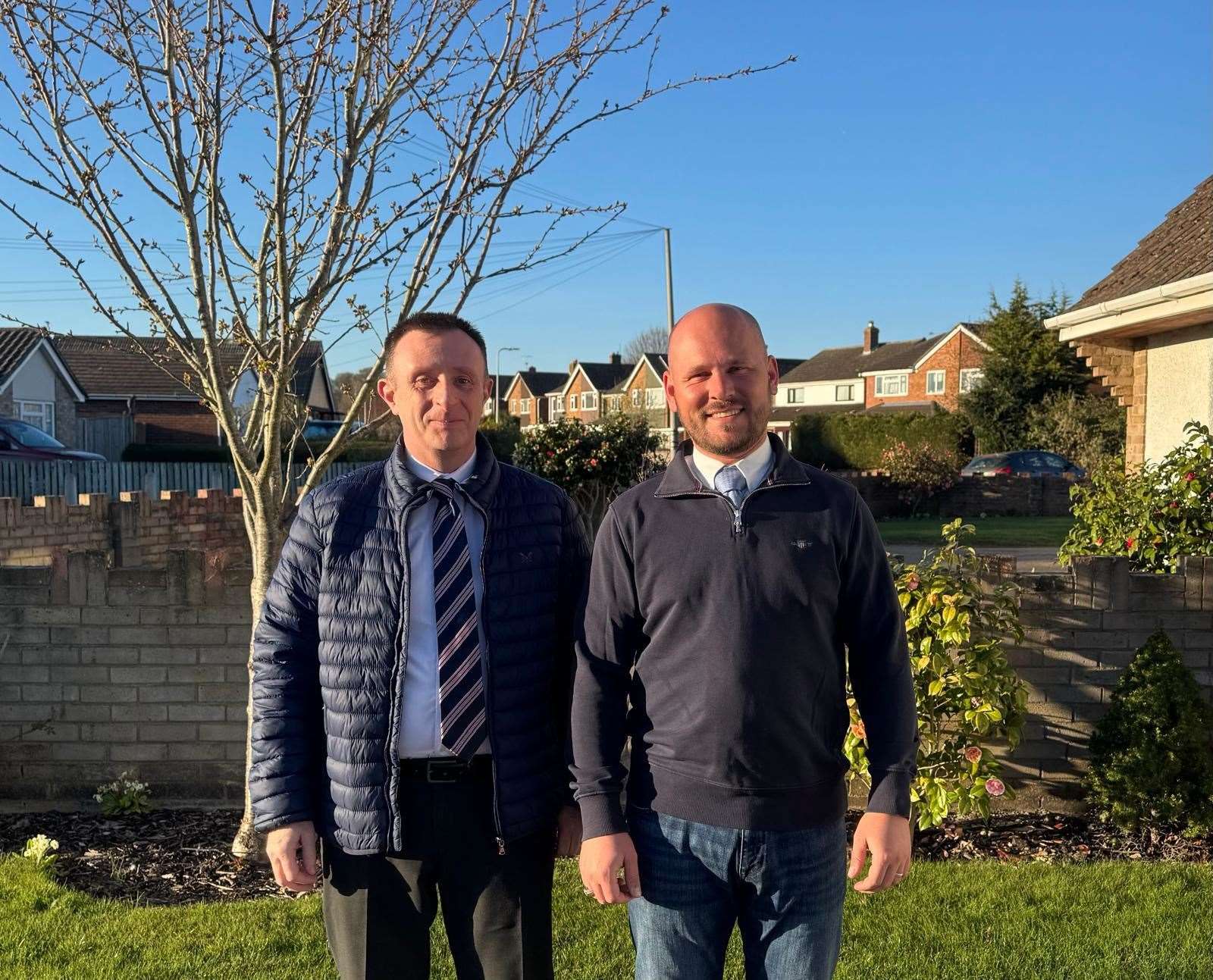 Reform UK's two candidates for the Thatcham by-election, Gary Clark (left) and James Stokes