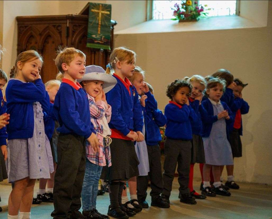 Pupils celebrated the harvest festival at St Thomas’ Church
