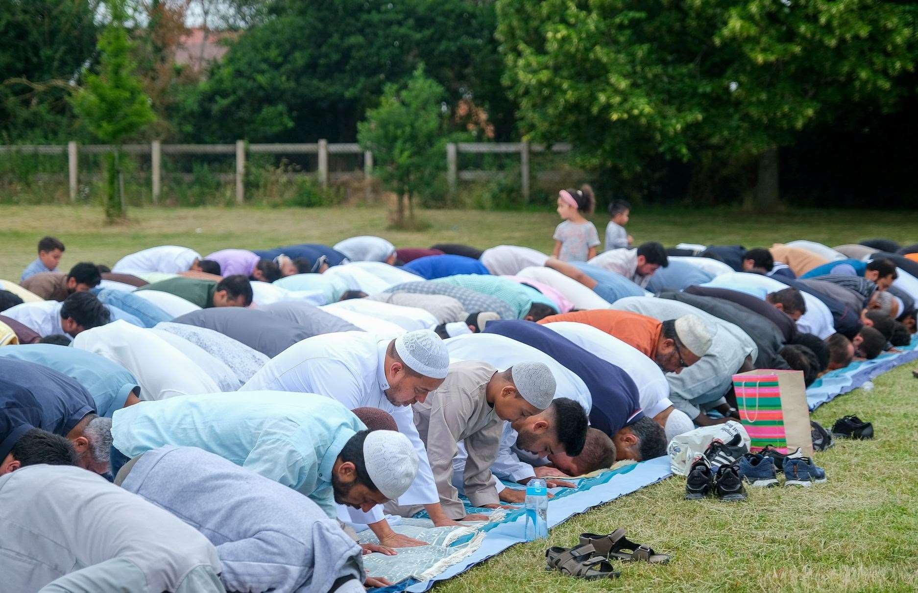 Eid prayer in the park at Henwick fields