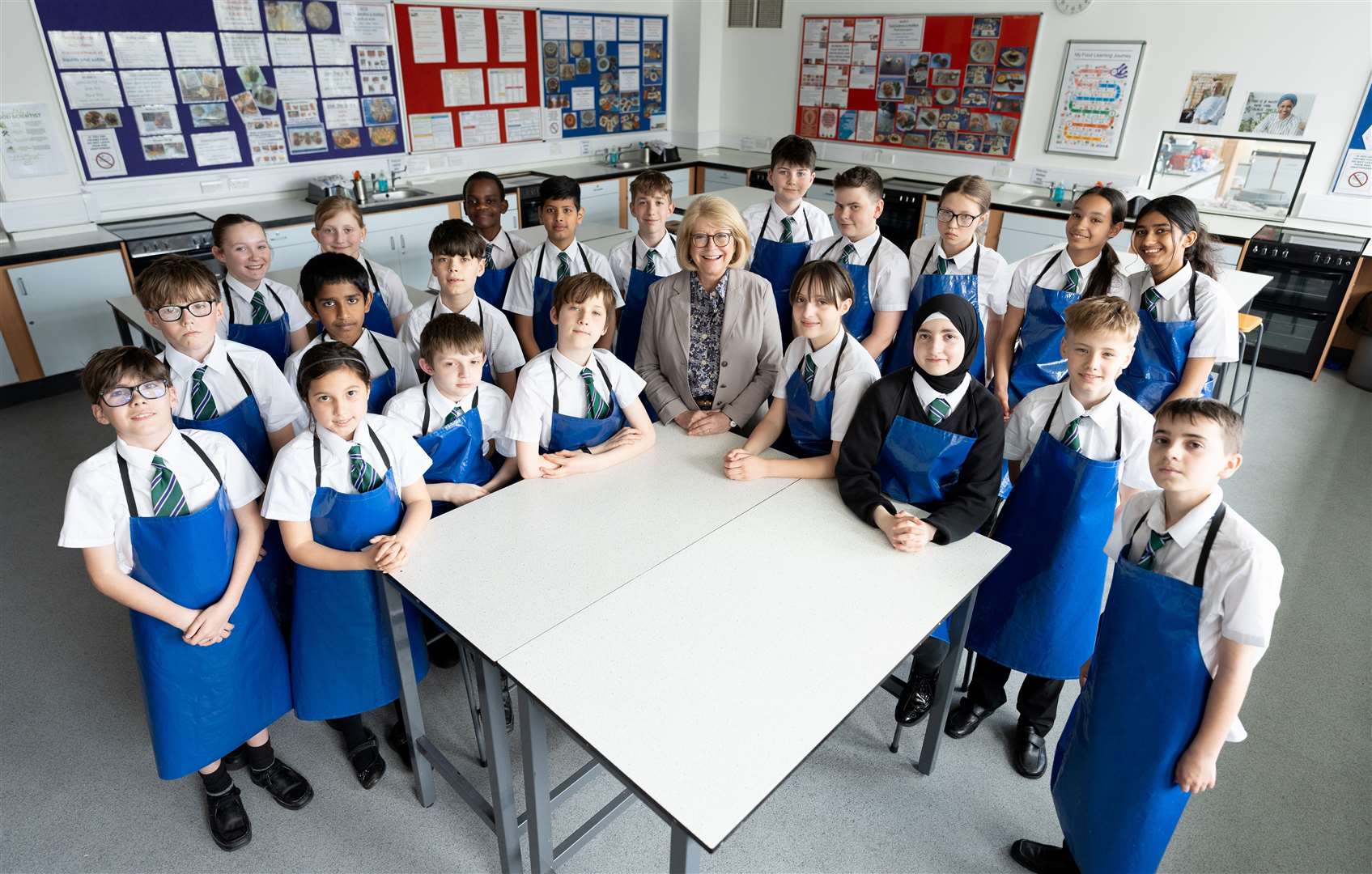 Linda Eastman celebrates more than 40 years at St Bart's School with her pupils