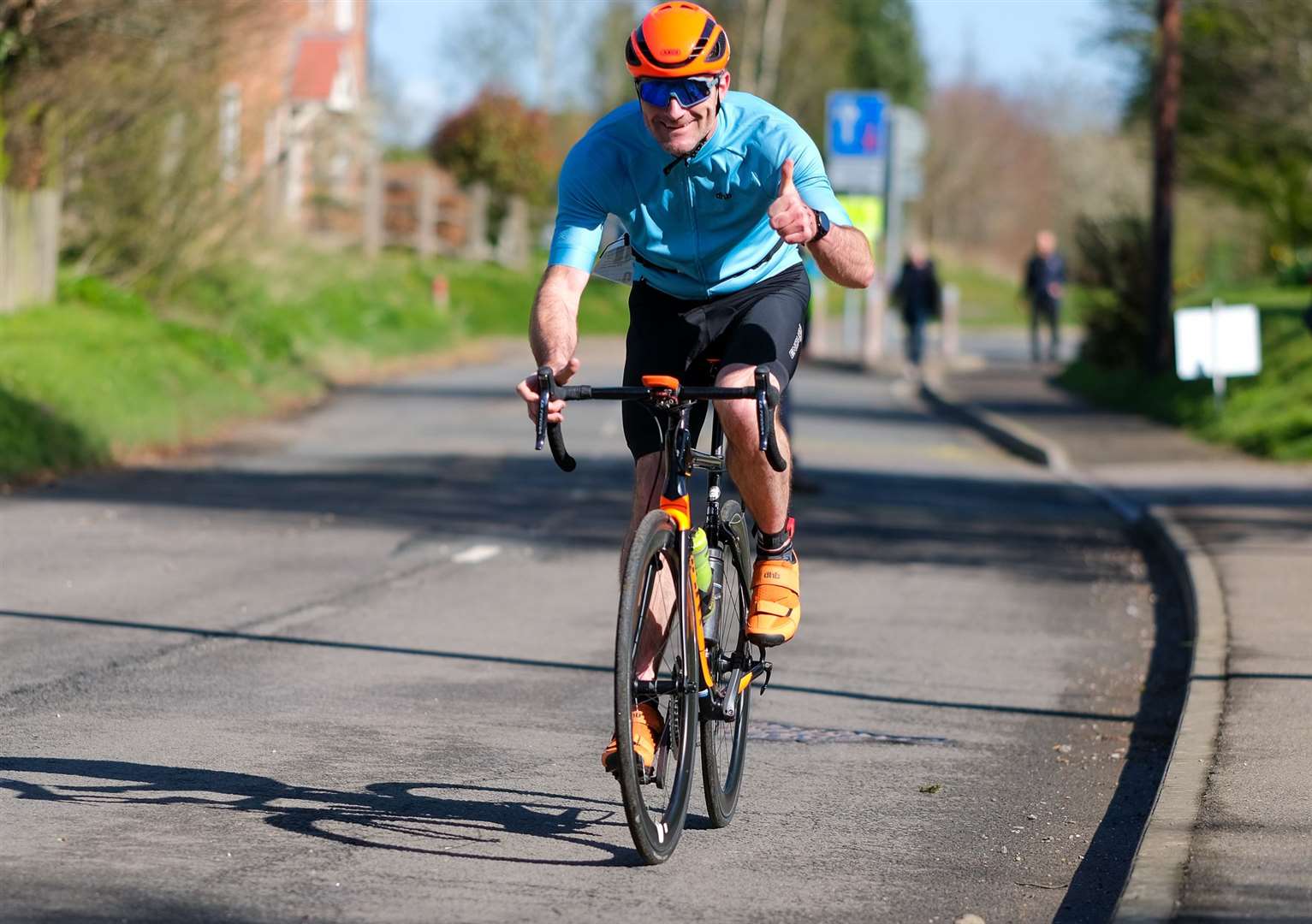 All smiles on the route