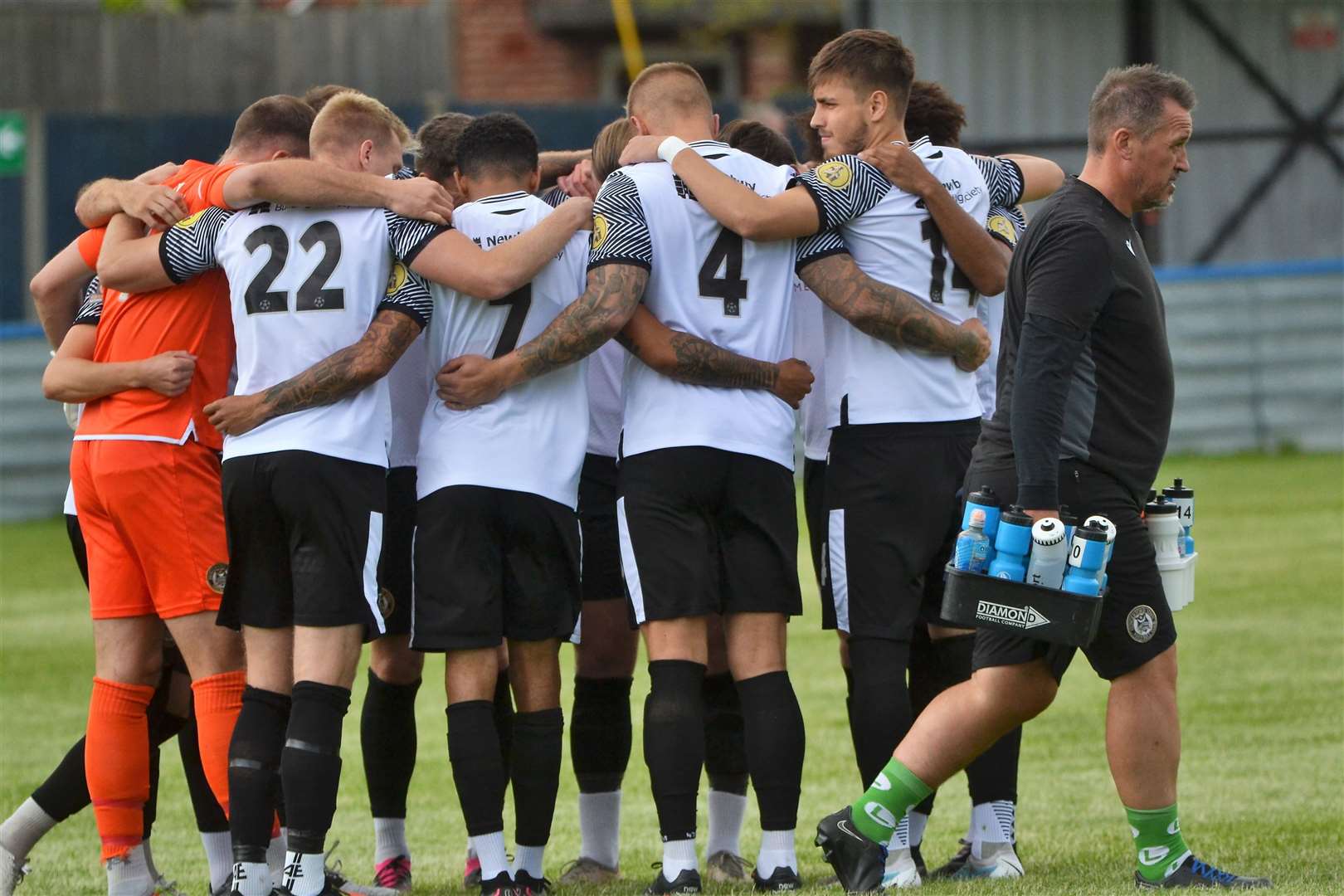 The Crusaders XI ahead of kick-off. All pictures by Chris Forsey