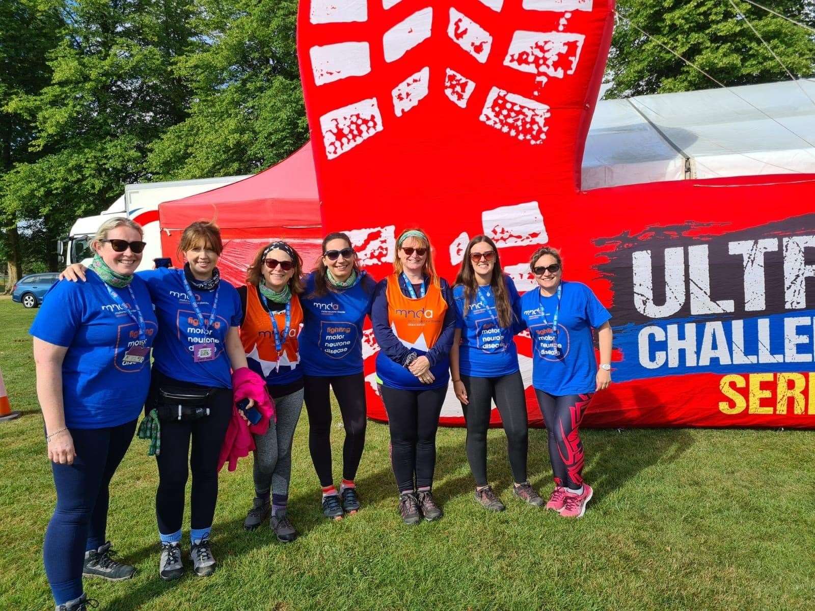 Friends Noreen Bruke, Melissa Brock, Hannah Turley, Kerry Bailey, Emma Catheline, Iris Soler, and Jane Bovington. Picture: Gemma Robinson