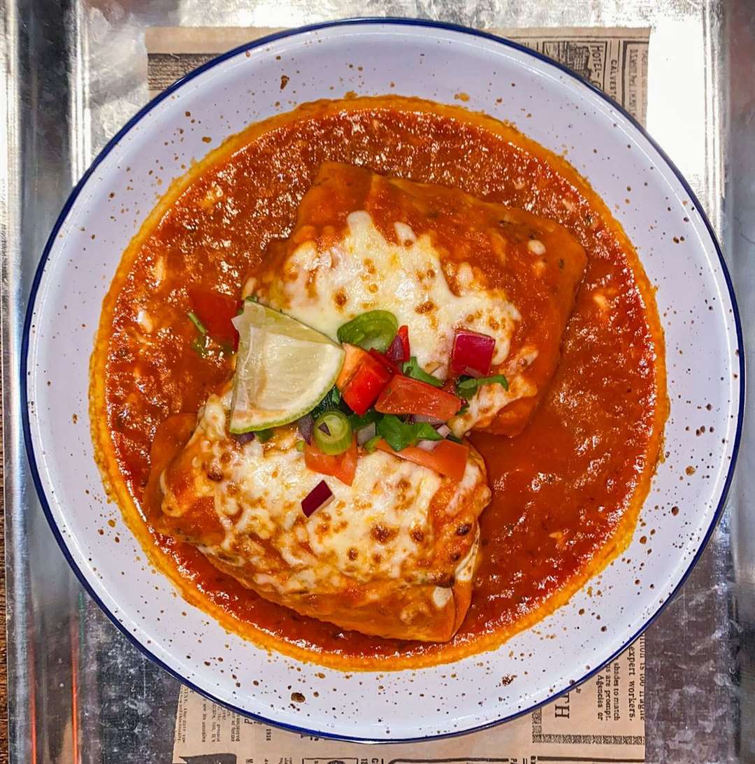 Chicken al pastor enchilada (£14.50)