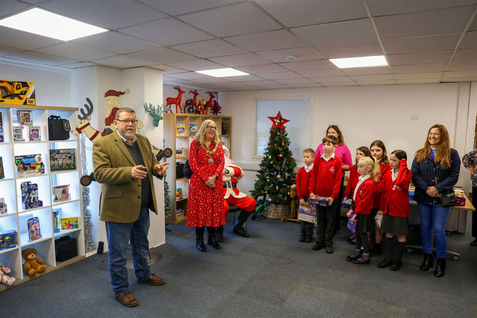 The Newbury Community Resource Centre’s chief executive Kelvin Hughes launching the 2024 toy appeal