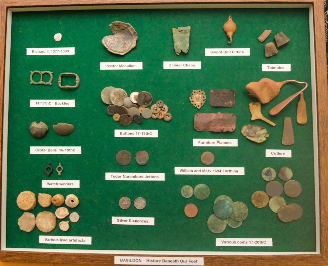 Historical items found around Basildon
