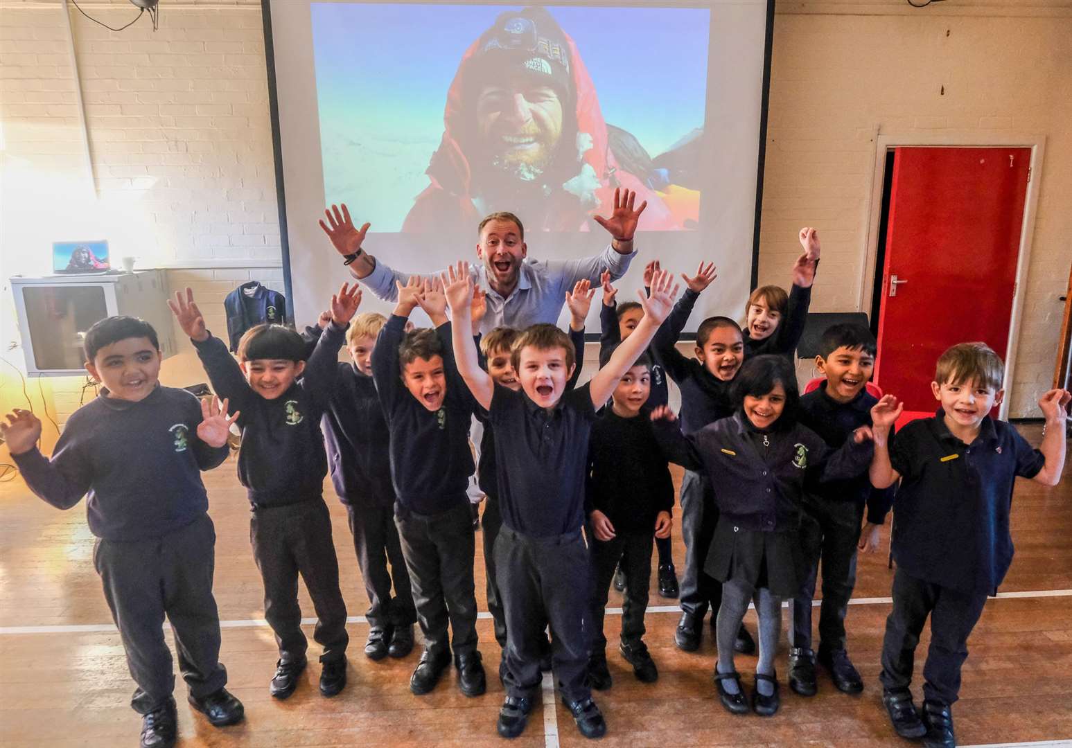 British adventurer James Ketchell visted Speenhamland School. Ref: 45-2721.