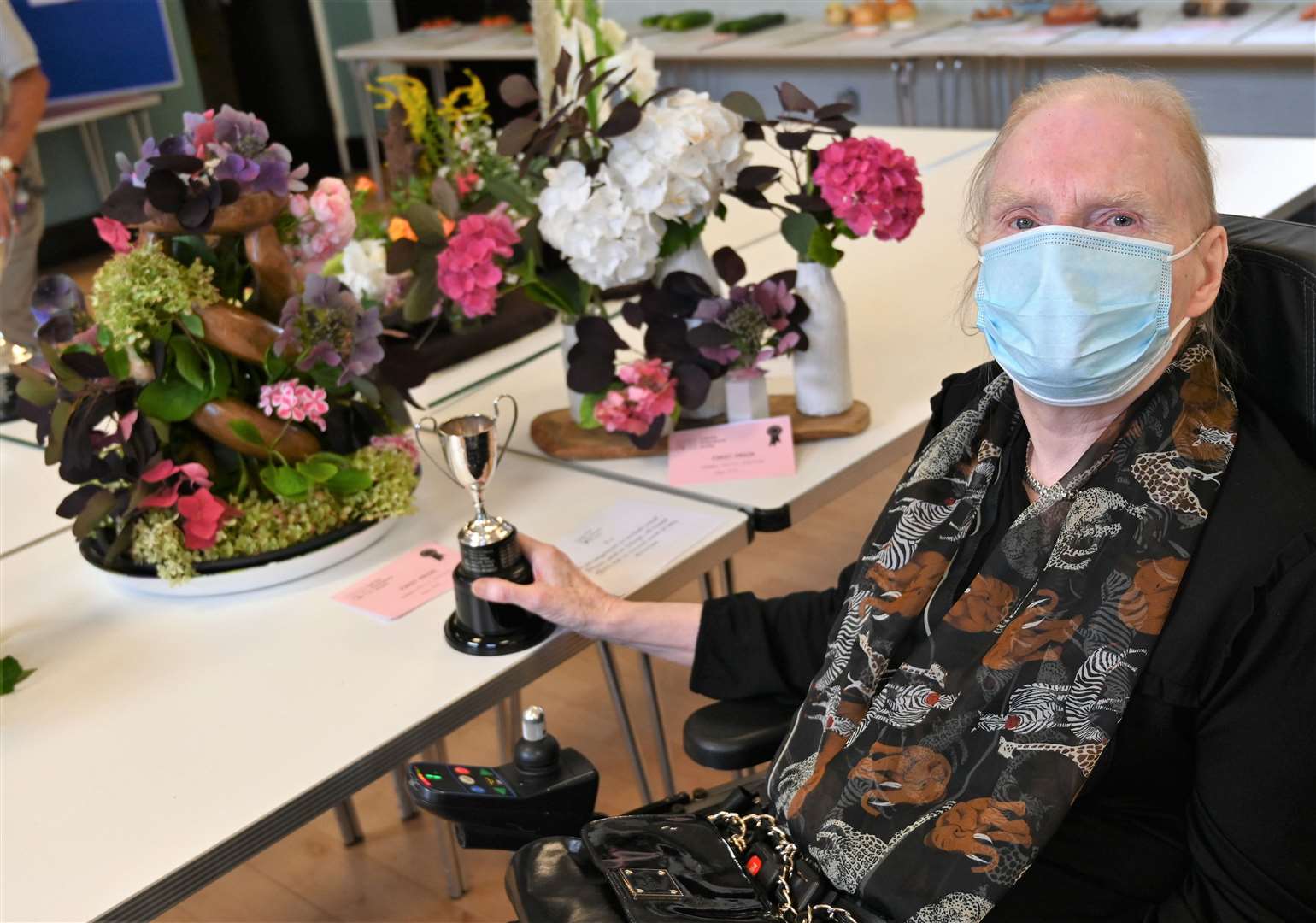 Holly Davison (two 1st flower arranging) at Cold Ash flower show. Picture by Chris Forsey
