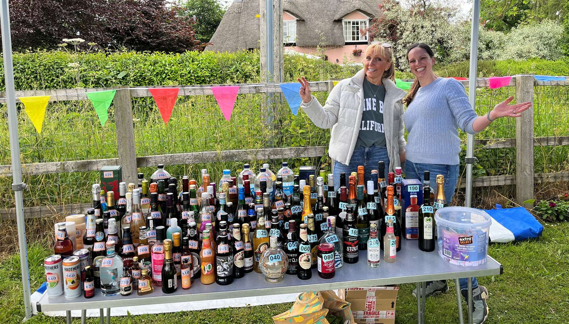 Stallholders pose at Chaddleworth Village Fete