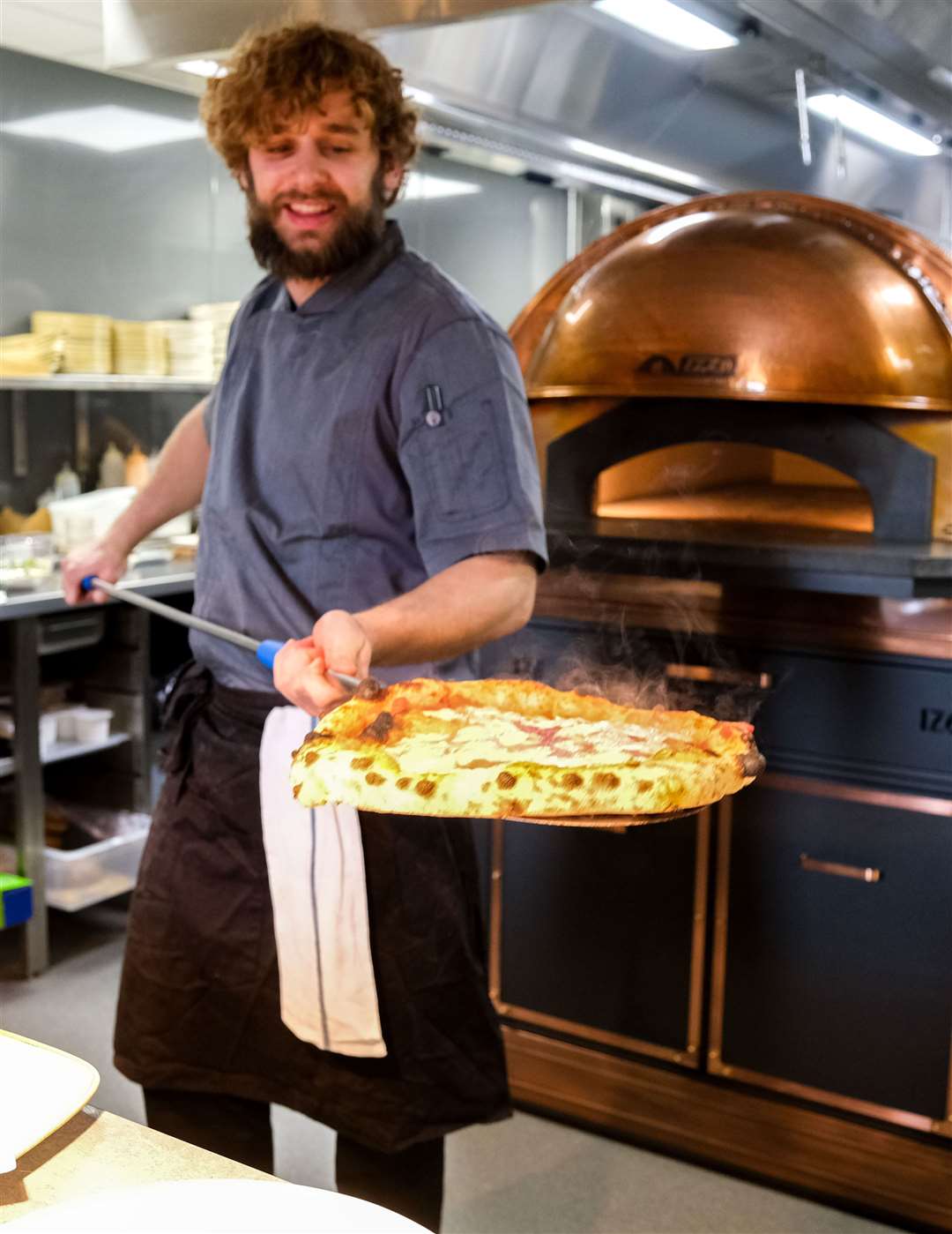 Pizza fresh from the oven