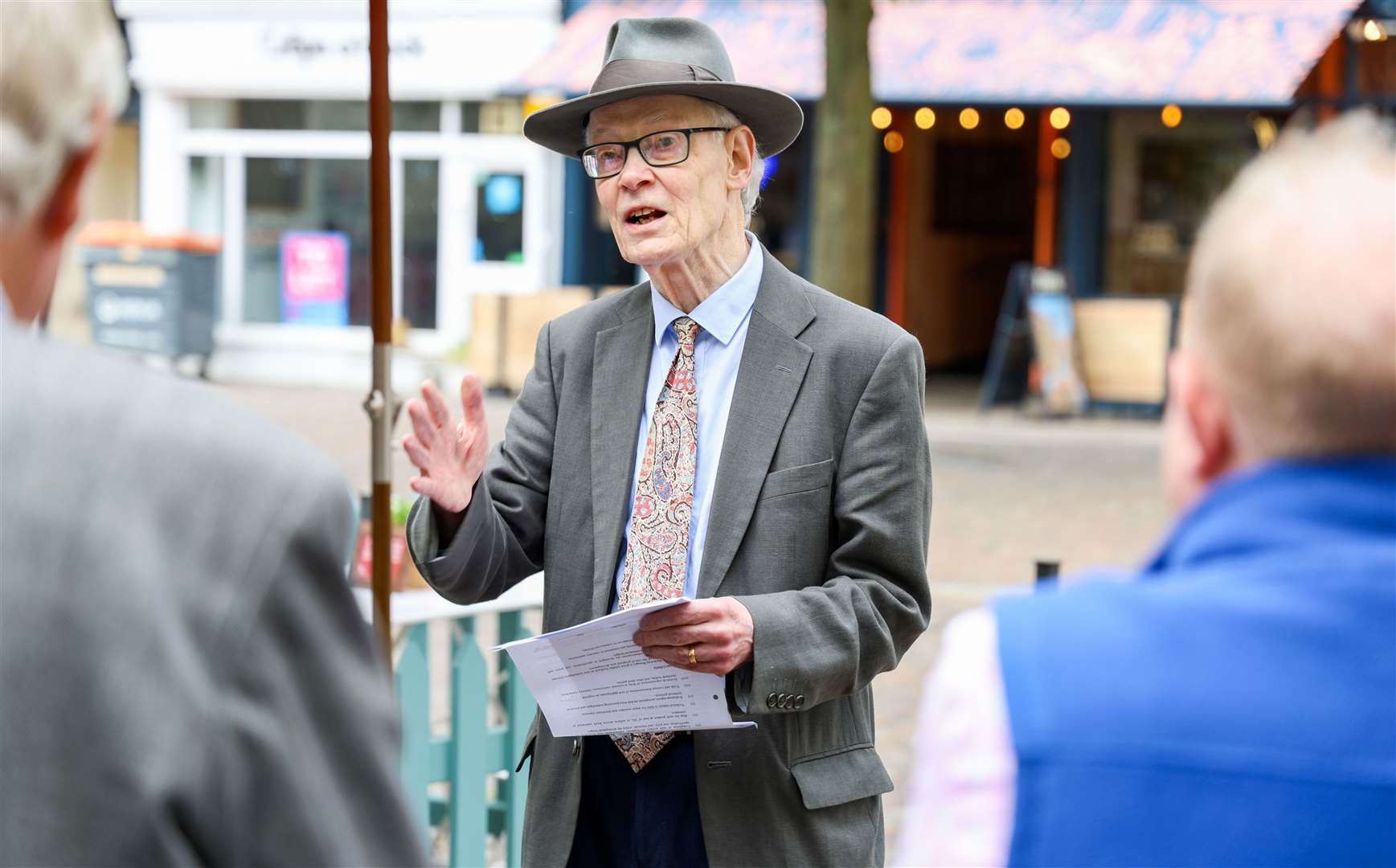 Anthony Pick speaking at The Plaza’s blue plaque unveiling
