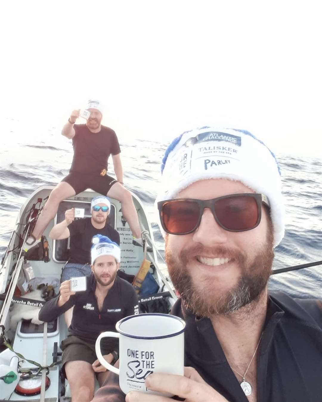 The crew spent Christmas and New Years at sea but made sure to send holiday wishes out to friends and family. Picture by: Team Anna Victorious. (54189827)