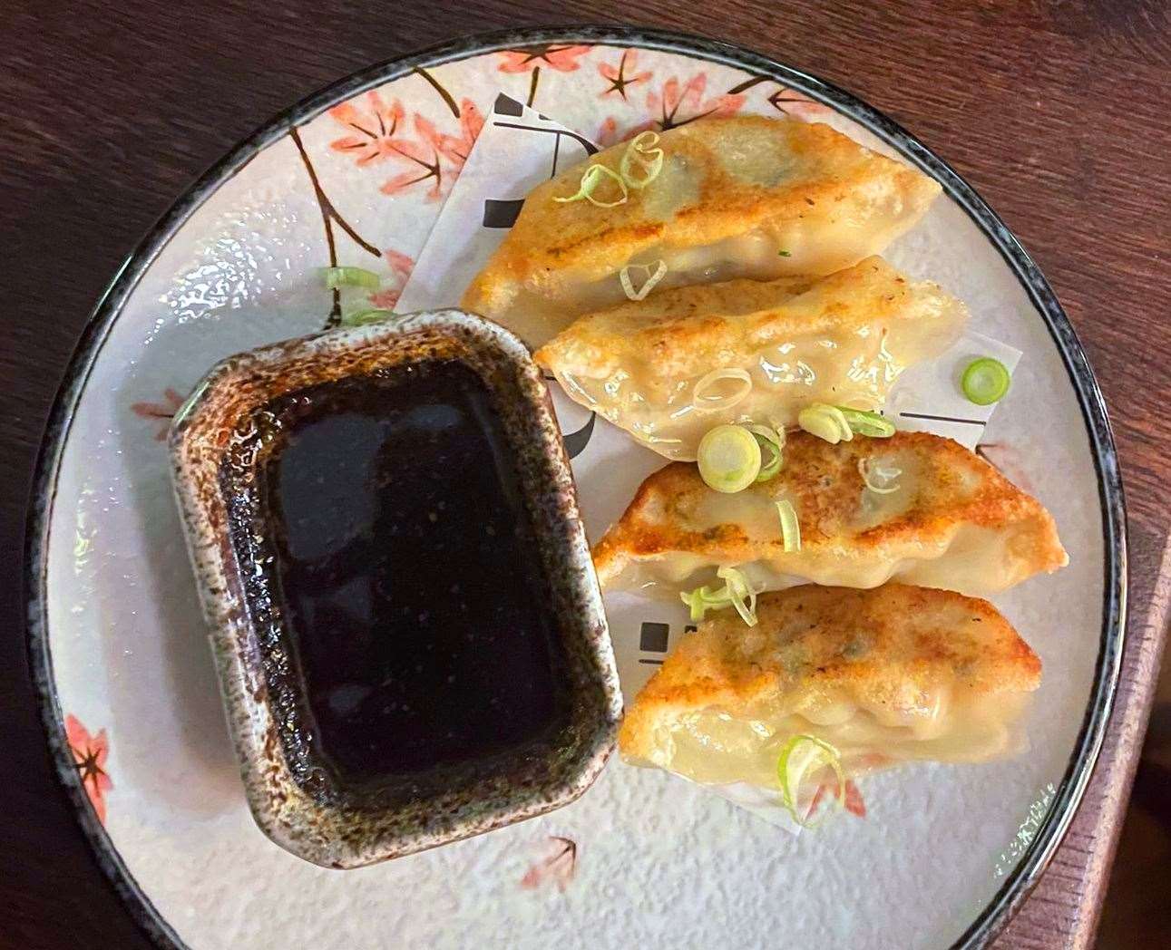 Veggie gyoza (£9)