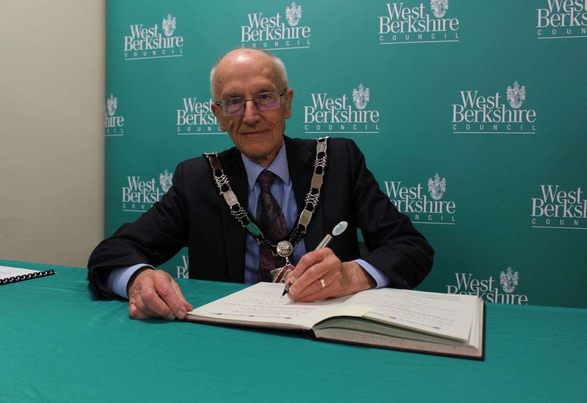 Tony Vickers was appointed chairman of West Berkshire Council at the annual meeting on Thursday
