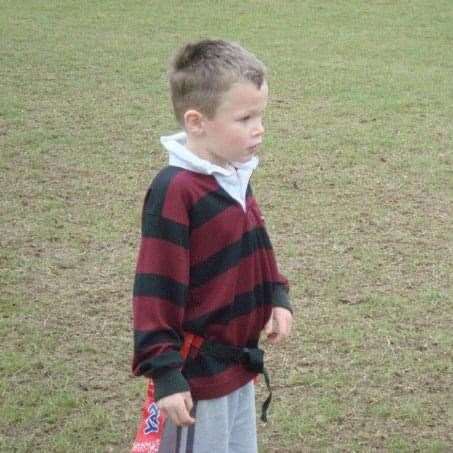 A young Ollie Allan in action for Hungerford RFC