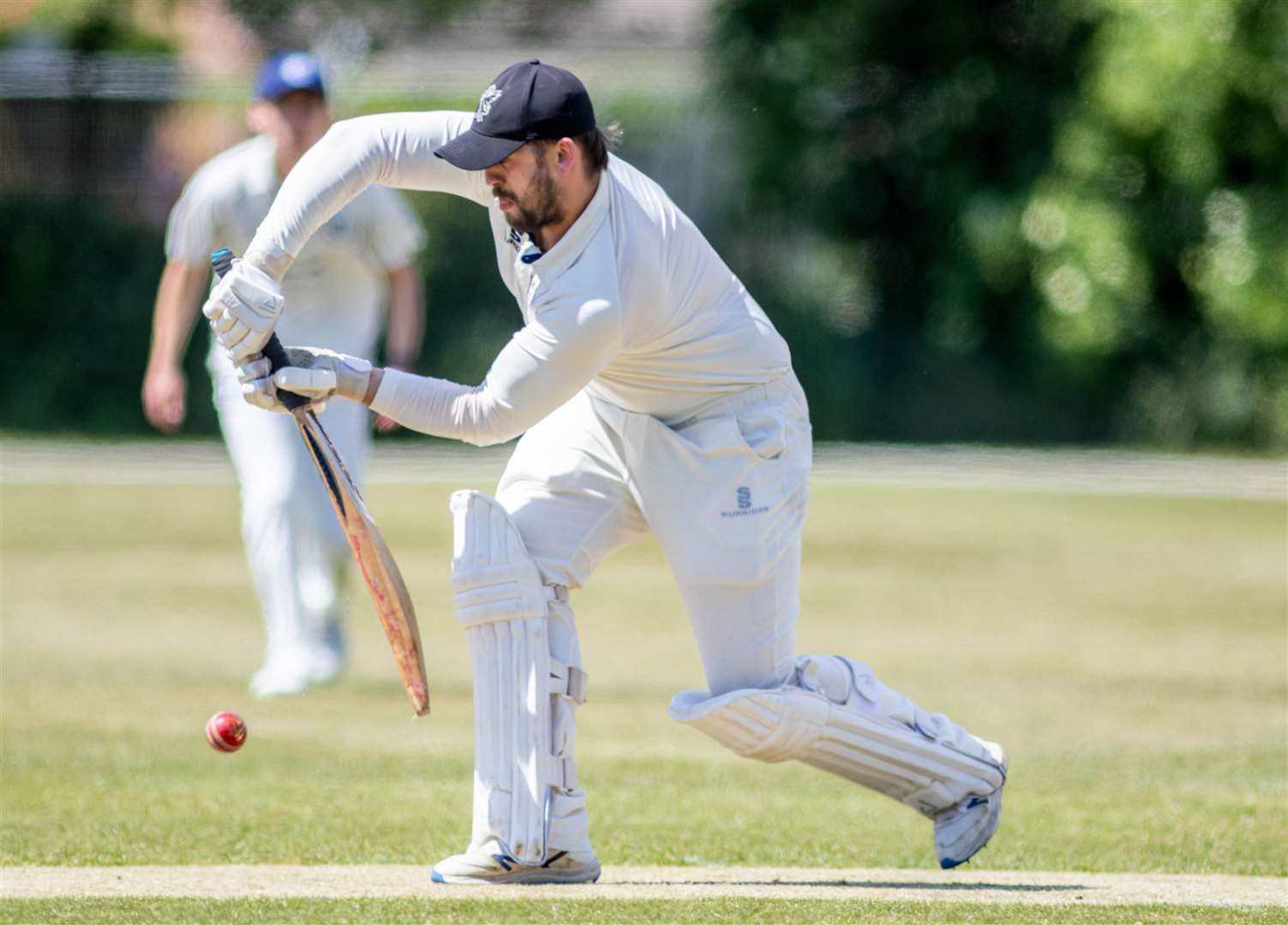 Thatcham vs Purley - Purley batsman Robbie Jeffrey