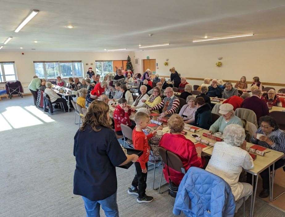 Tadley Fire Station hosted its first over 60s Christmas dinner since 2019, credit: Tadley Fire Station