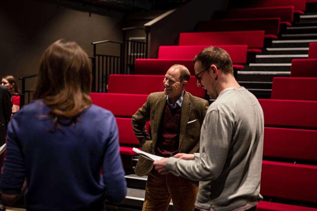 Prince Edward at Reading Rep, picture Harry Elletson
