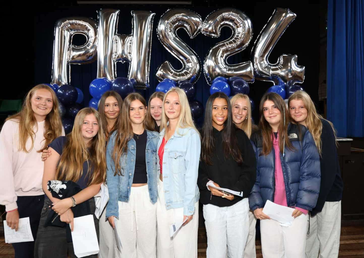 The class of 2024: Students from Park House School enjoy catching up and celebrating their GCSE results Picture: Phil Cannings