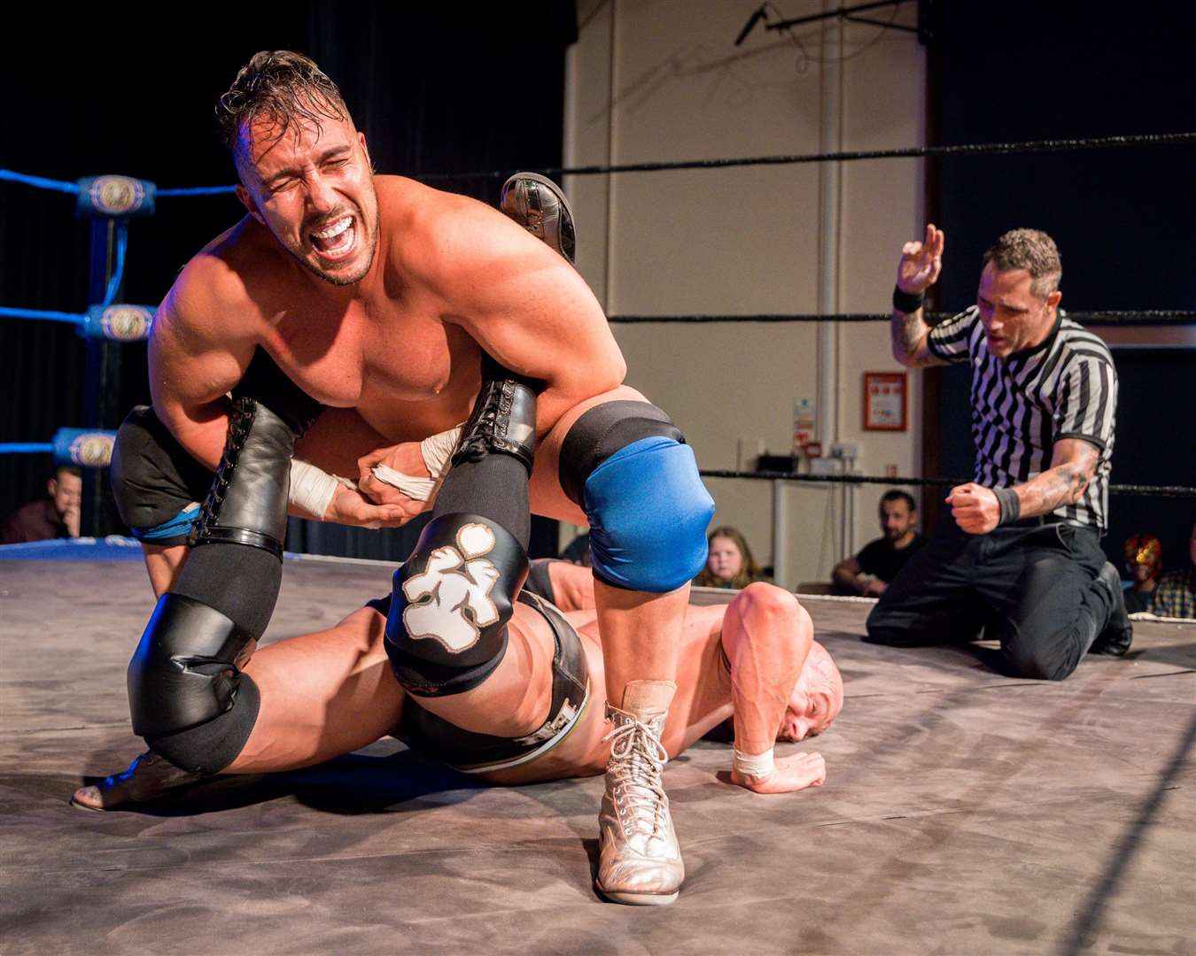 Antonio De Luca and former WWE NXT UK star Eddie Ryan at British Kingdom Pro Wrestling event in Thatcham - Photo: Emma Meek