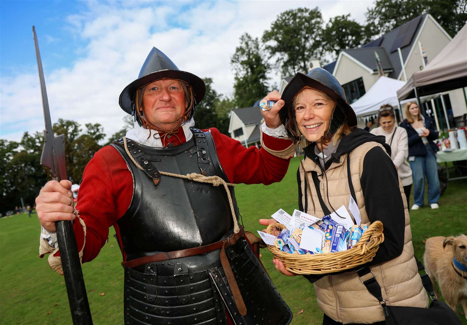 Martin Clayton with the Revd Becky Bevan, vicar of St George the Martyr, at the Wash Common Community Festival