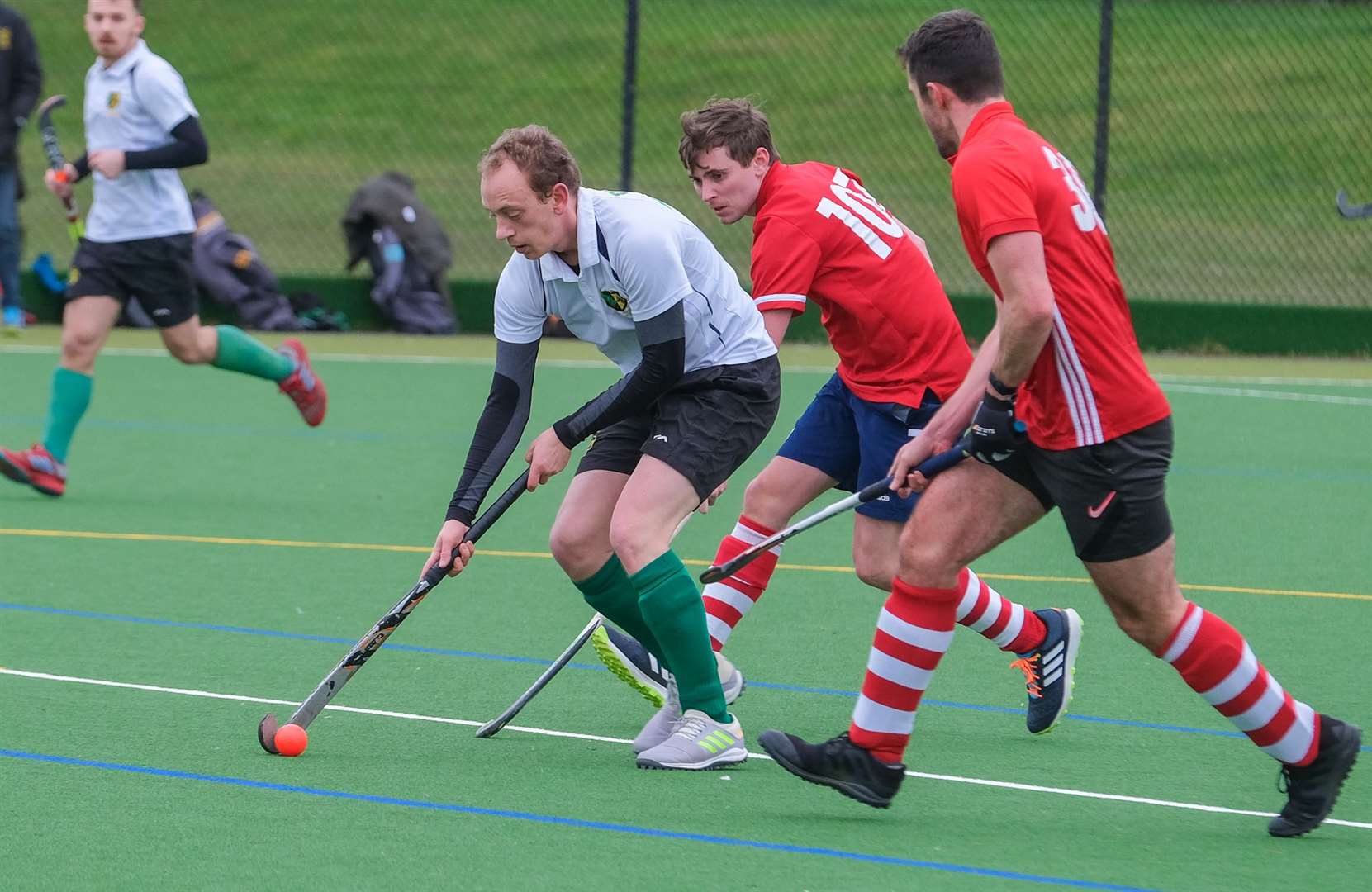 A South Berks player drives forward