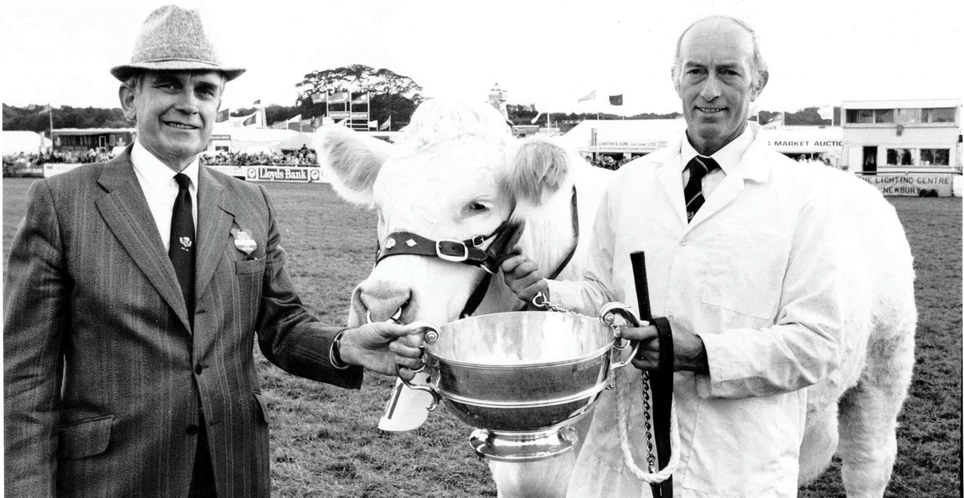 One happy visitor wins a livestock award at the 1991 show