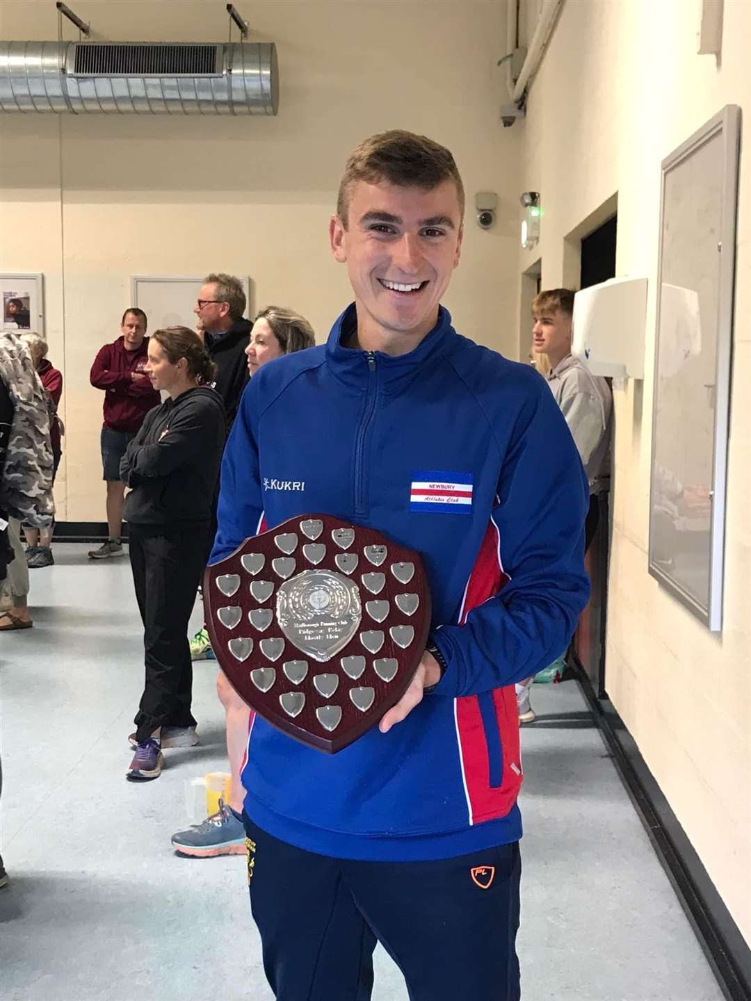 Newbury AC with the winners' shield