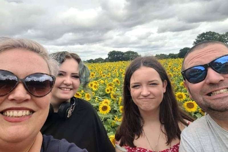 Claire Bird and her family. Picture by: Lucy Goodliffe