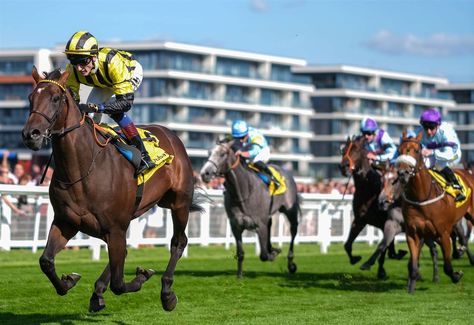 Sakheer storms home in the Mill Reef Stakes