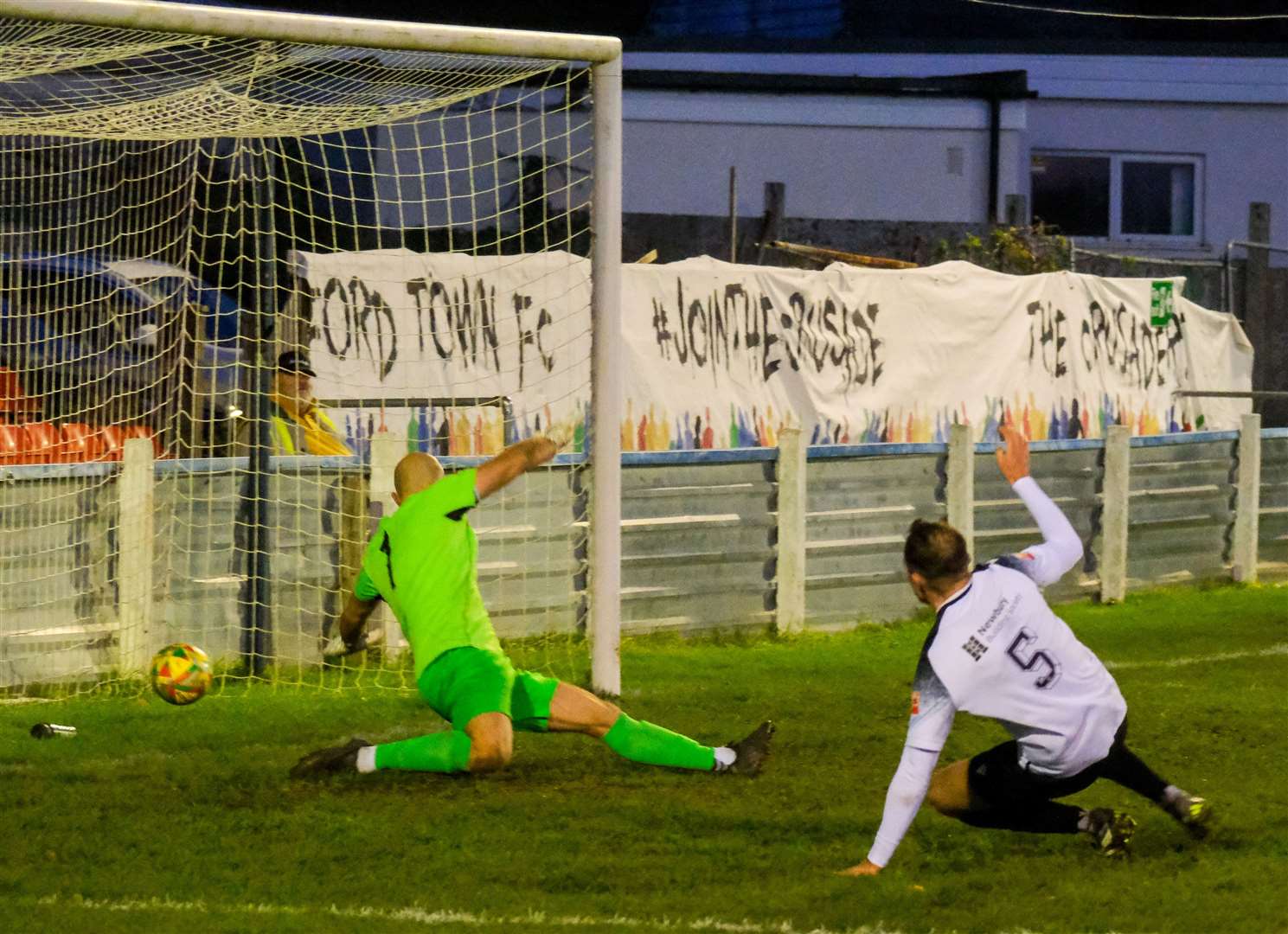 Jack Wright fires in his first goal for Hungerford