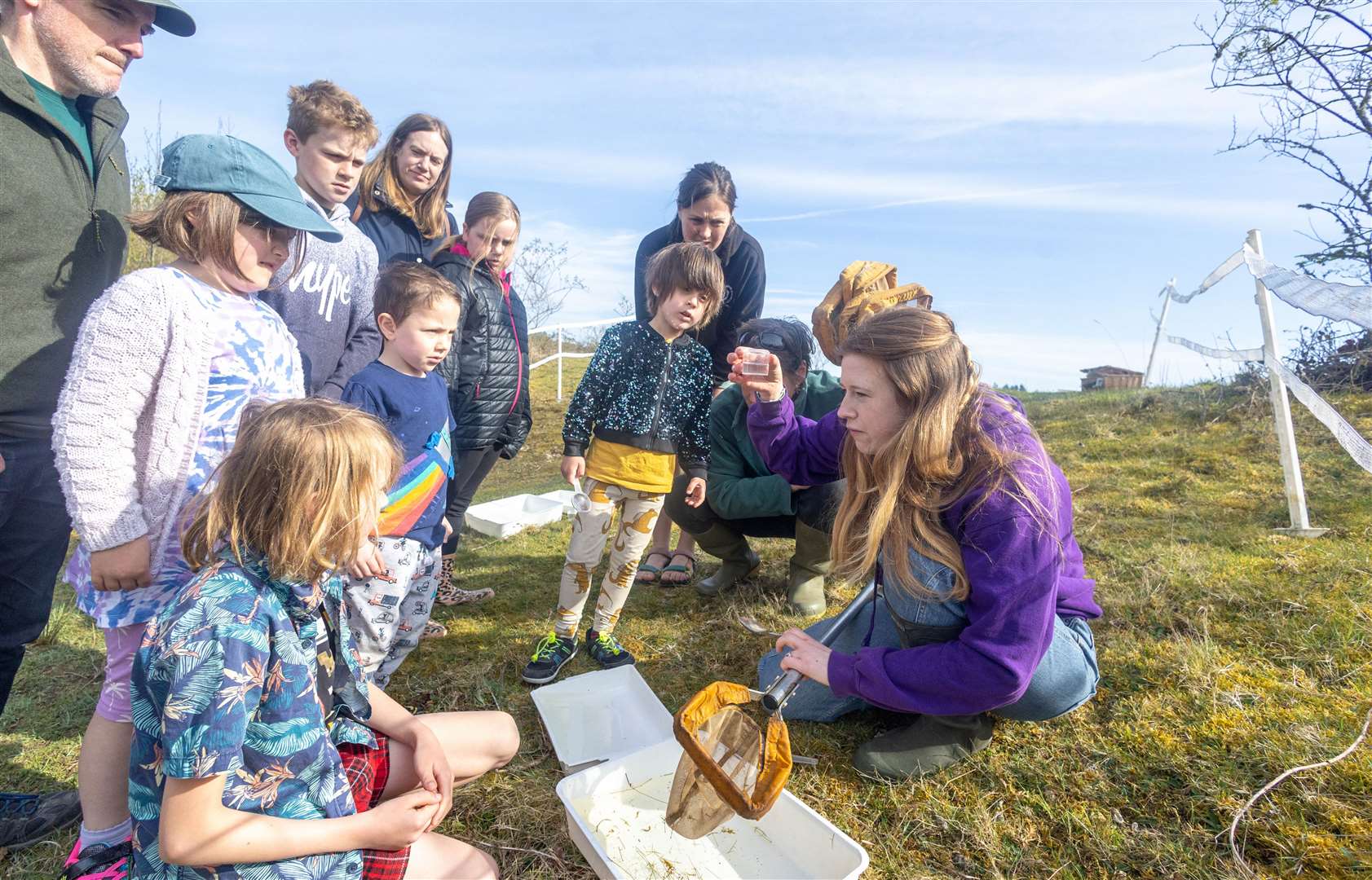 Little ones learning about pond dipping