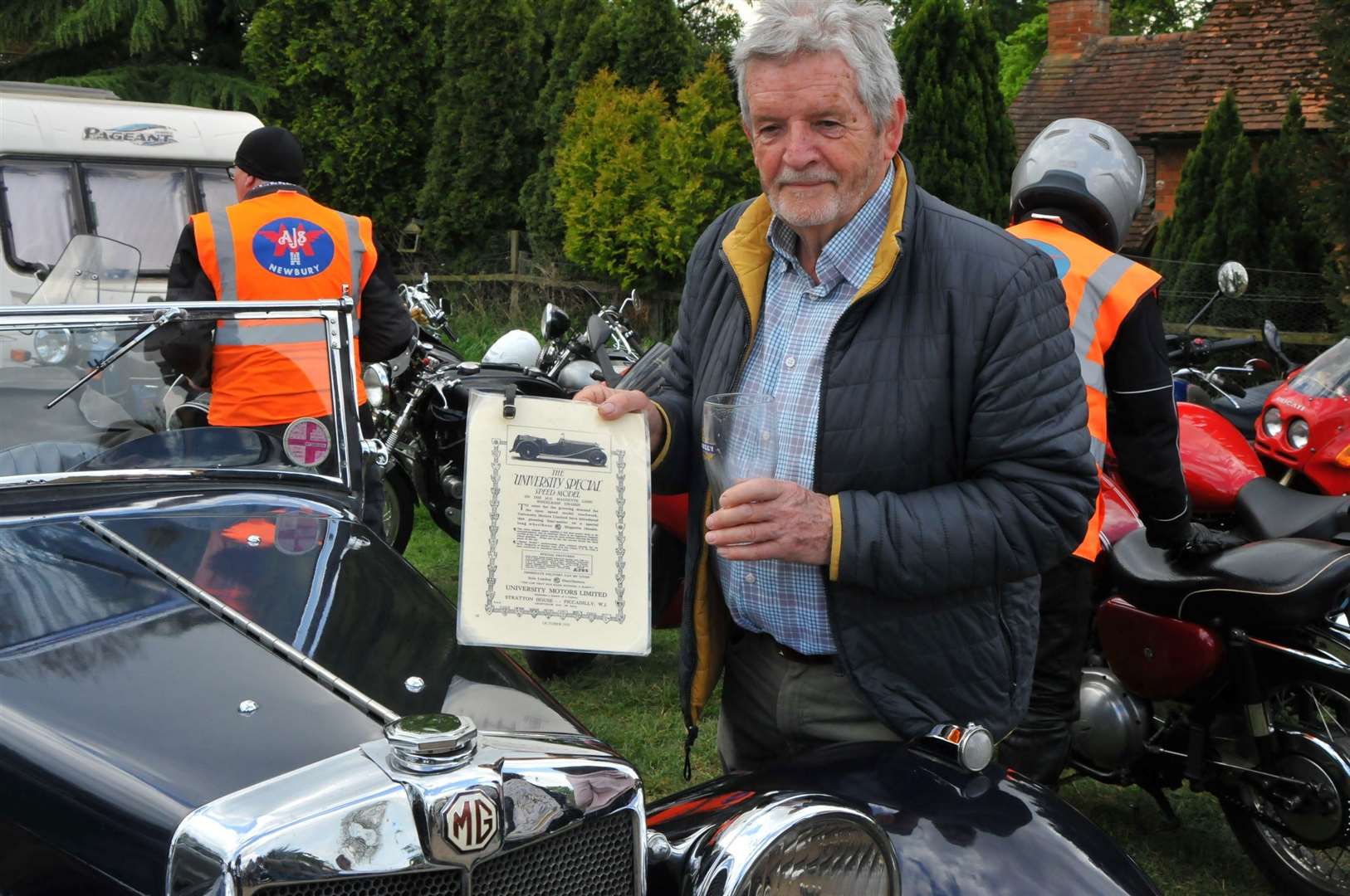 Peter Hemmings shows the original advert for the 1935 KN Magnet